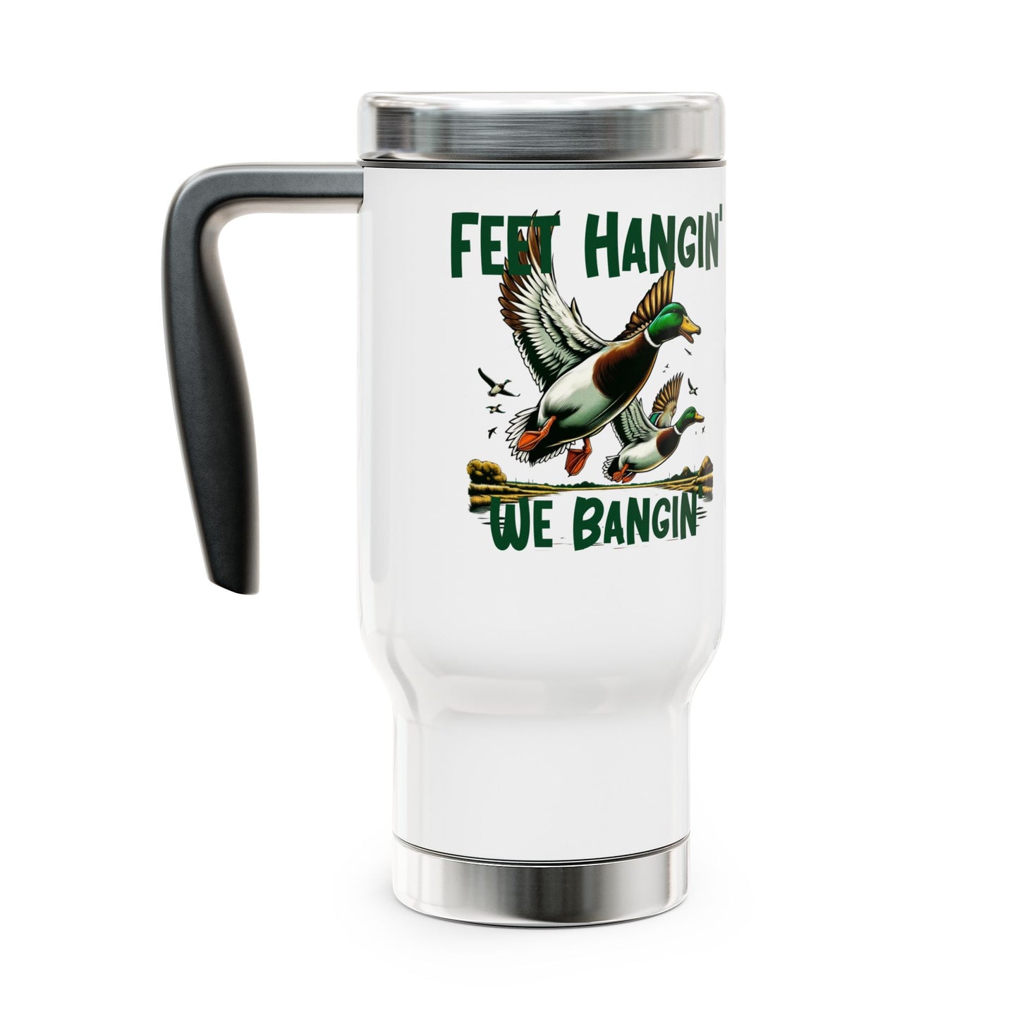 Stainless Steel Travel Mug, Duck Hunting Travel Mug, Outdoor Adventure Mug, Gift for Hunters, Camping Coffee Mug, Insulated Travel Cup