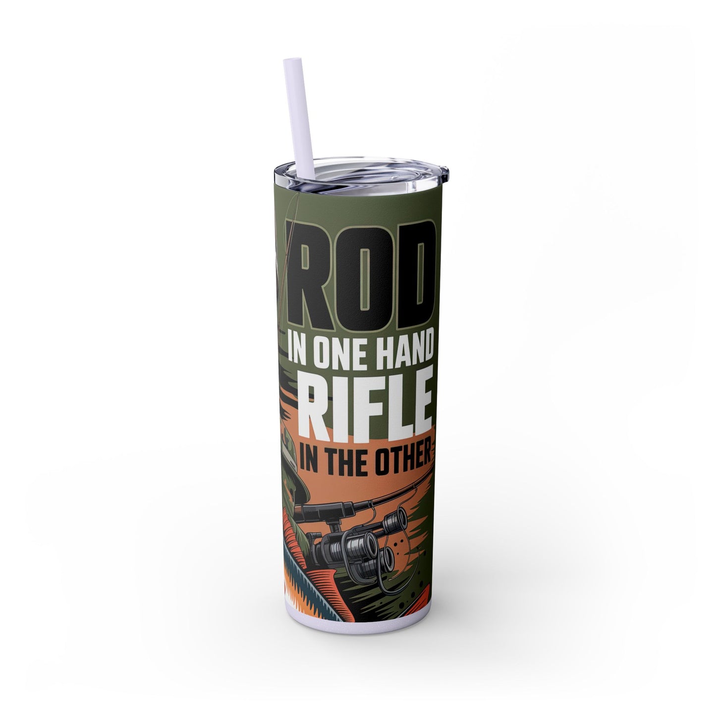Skinny Tumbler with Straw, 20oz