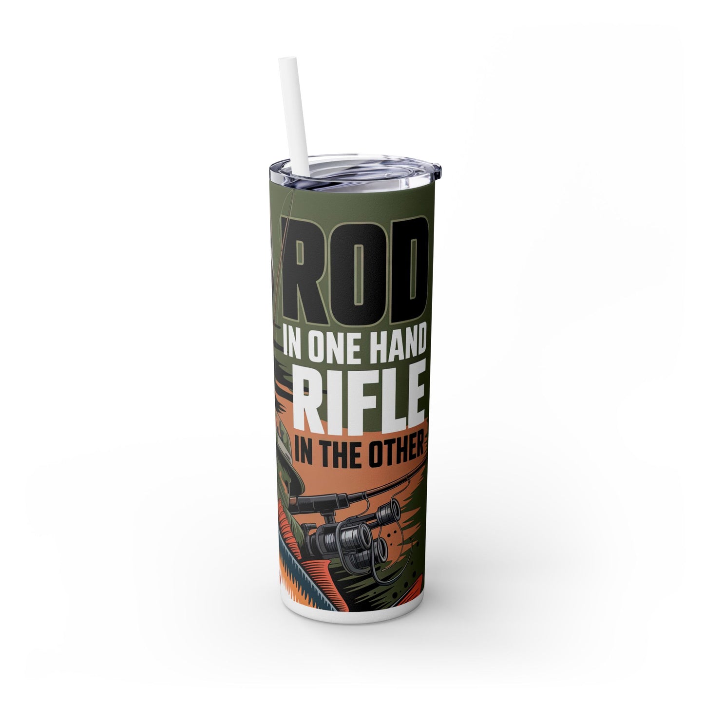 Skinny Tumbler with Straw, 20oz