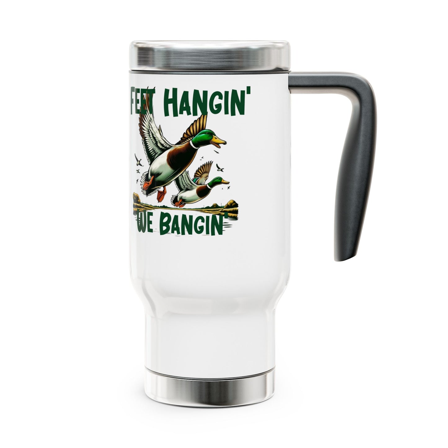 Stainless Steel Travel Mug, Duck Hunting Travel Mug, Outdoor Adventure Mug, Gift for Hunters, Camping Coffee Mug, Insulated Travel Cup