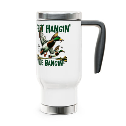 Stainless Steel Travel Mug, Duck Hunting Travel Mug, Outdoor Adventure Mug, Gift for Hunters, Camping Coffee Mug, Insulated Travel Cup
