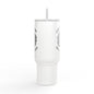 Engraved Insulated Tumbler, Personalized Travel Mug for Hot & Cold Drinks, 40oz Coffee Cup, Gift for Friends, Reusable Water Bottle