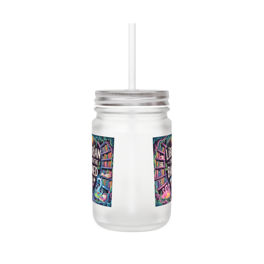 Librarian Mason Jar - Quirky Drinkware for Book Lovers, Funny Gifts for Librarians, Reading-themed Straw Mug, Literary Decor, Library [...]