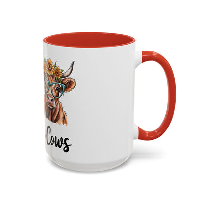 Peace Love Cows Coffee Mug | Trendy Farmhouse Kitchen Decor, Gift for Cow Lovers, Animal Lover's Mug, Birthday Gift, Cute Coffee Cup