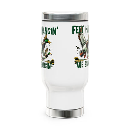 Stainless Steel Travel Mug, Duck Hunting Travel Mug, Outdoor Adventure Mug, Gift for Hunters, Camping Coffee Mug, Insulated Travel Cup