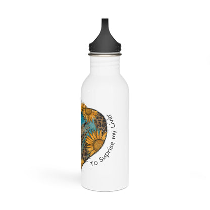 Sunflower Heart Stainless Steel Water Bottle - Motivational Drink Reminder, Eco-Friendly Reusable Bottle, Perfect for Fitness & [...]